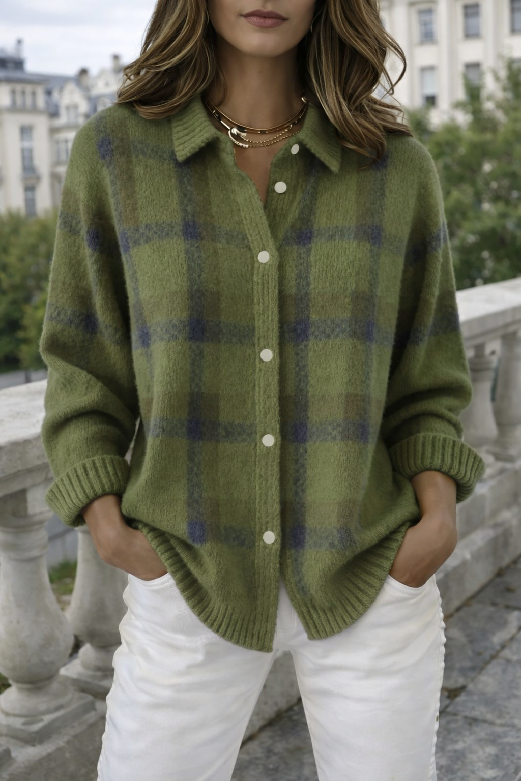 Victoria | Retro Contrast Knit Jumper