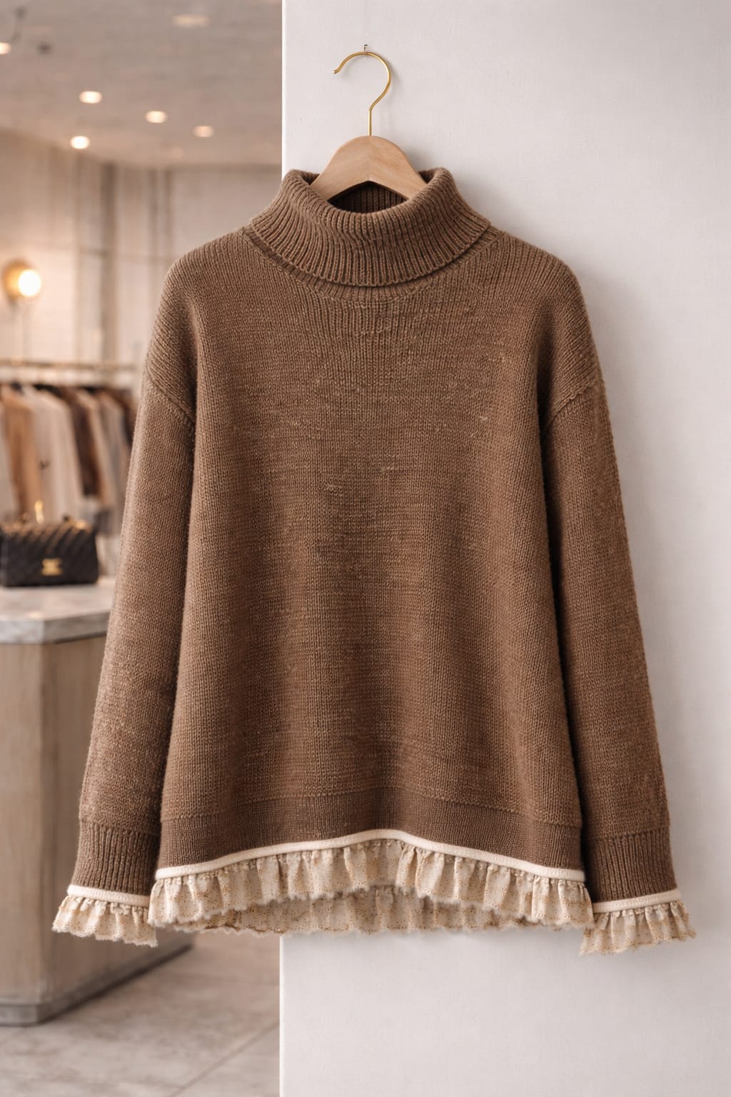 Amelia | Ruffled Knit Sweater Dress