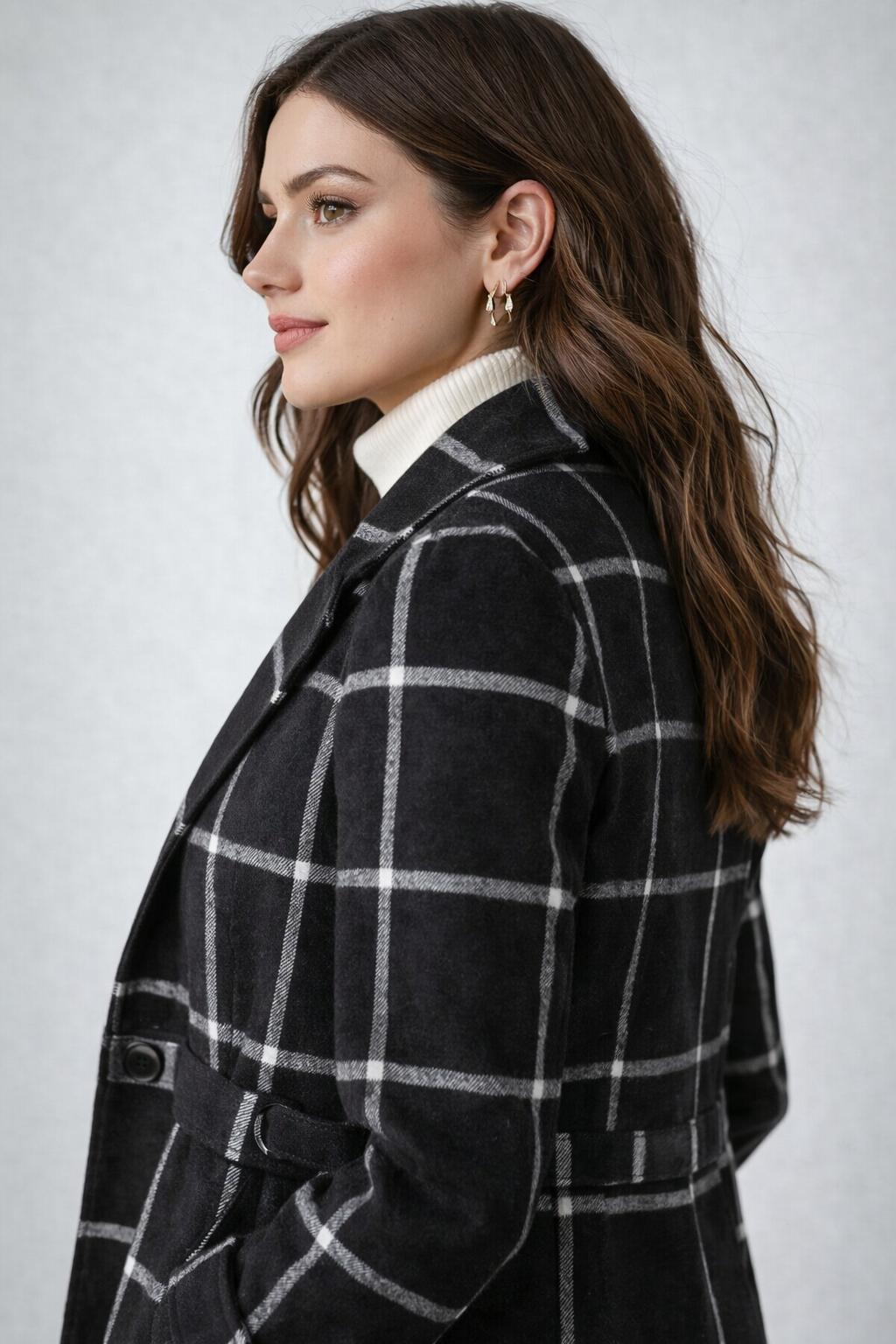 Vivienne - Classic Check Long Coat