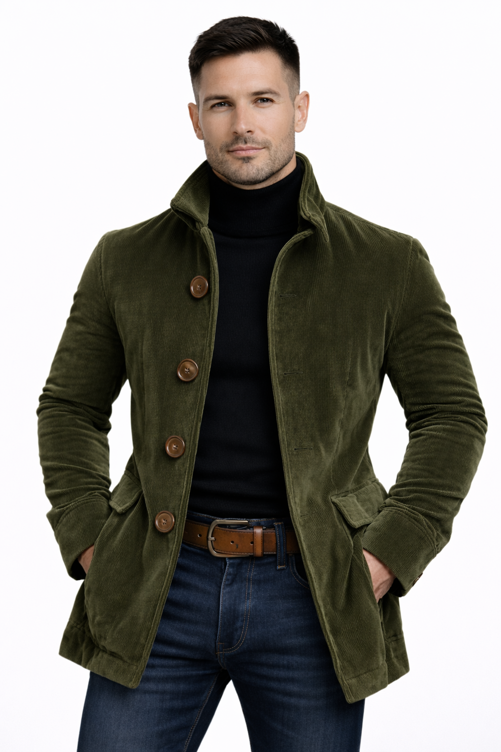 Oliver | Classic Corduroy Button Coat