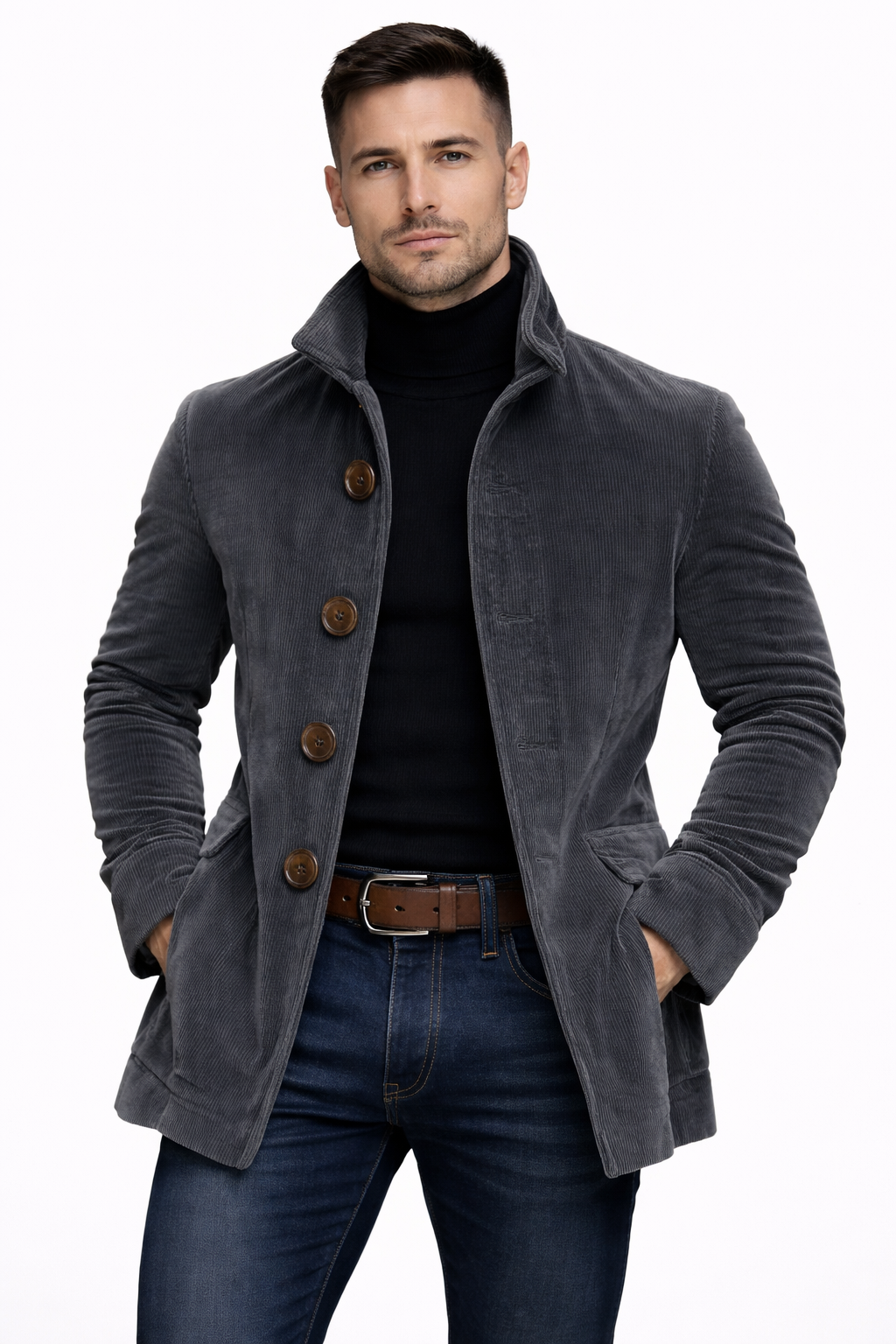 Oliver | Classic Corduroy Button Coat