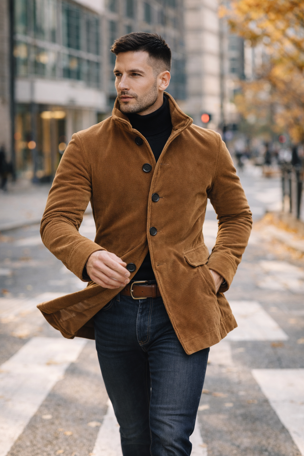 Oliver | Classic Corduroy Button Coat