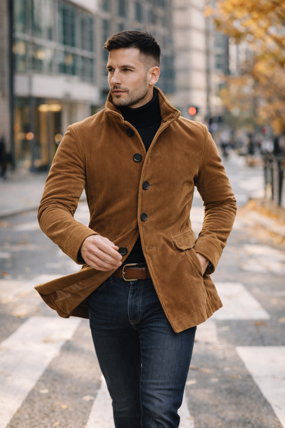 Oliver | Classic Corduroy Button Coat
