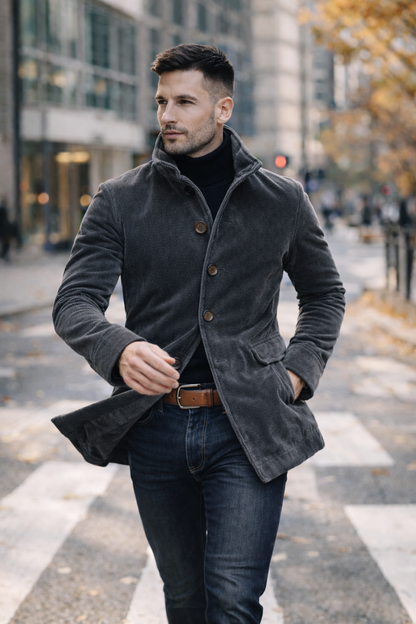 Oliver | Classic Corduroy Button Coat