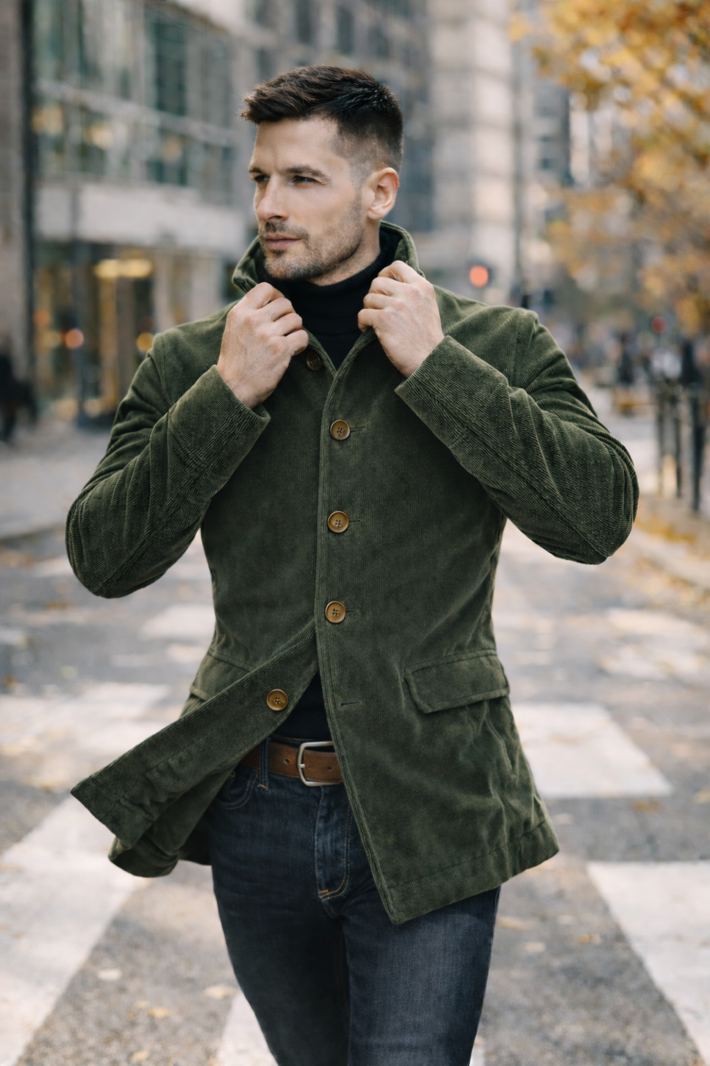 Oliver | Classic Corduroy Button Coat