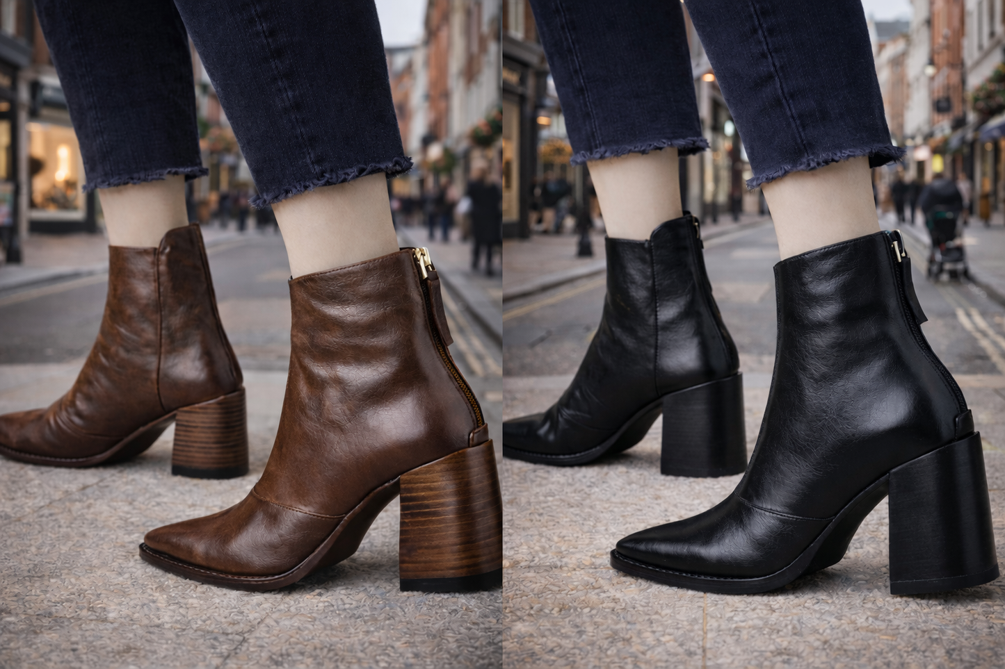 Charlotte – Luxury Mid-Heel Ankle Boots