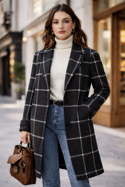 Vivienne - Classic Check Long Coat