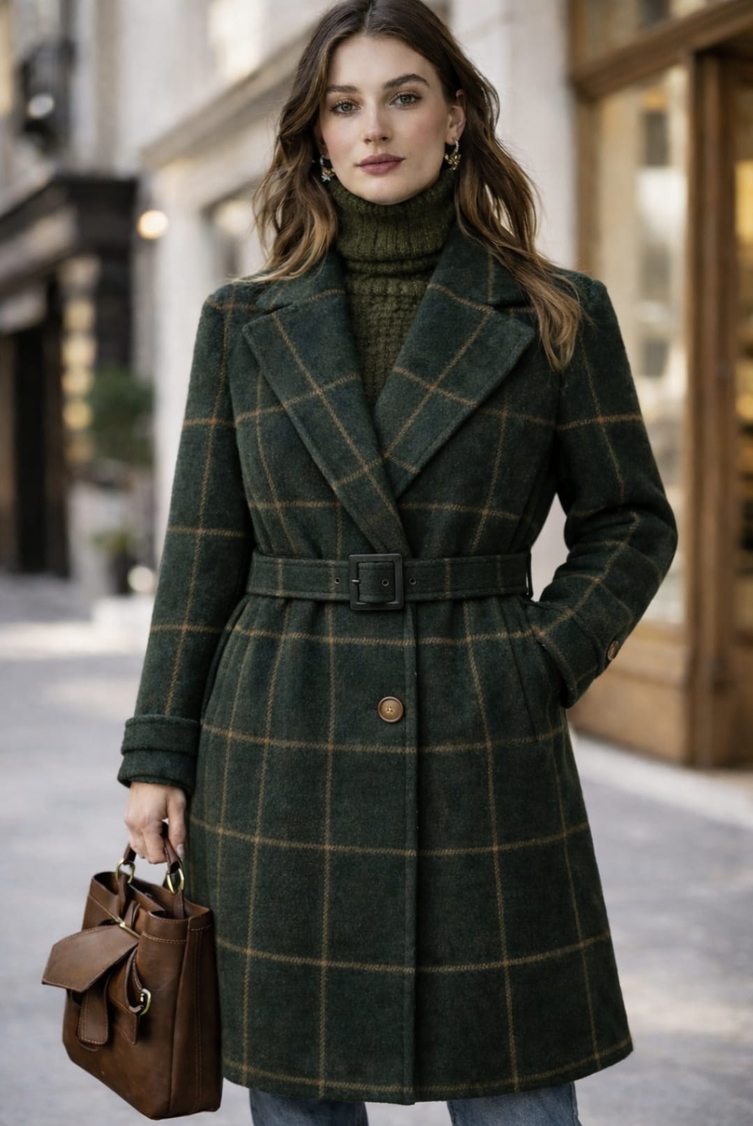 Vivienne - Classic Check Long Coat