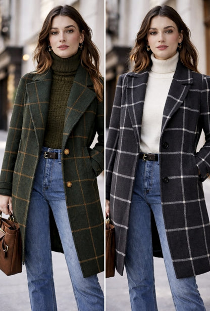 Vivienne - Classic Check Long Coat