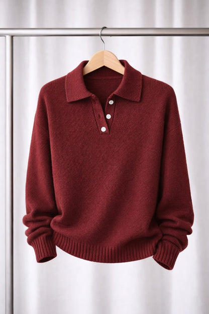 Isla | Soft Knit Polo Jumper