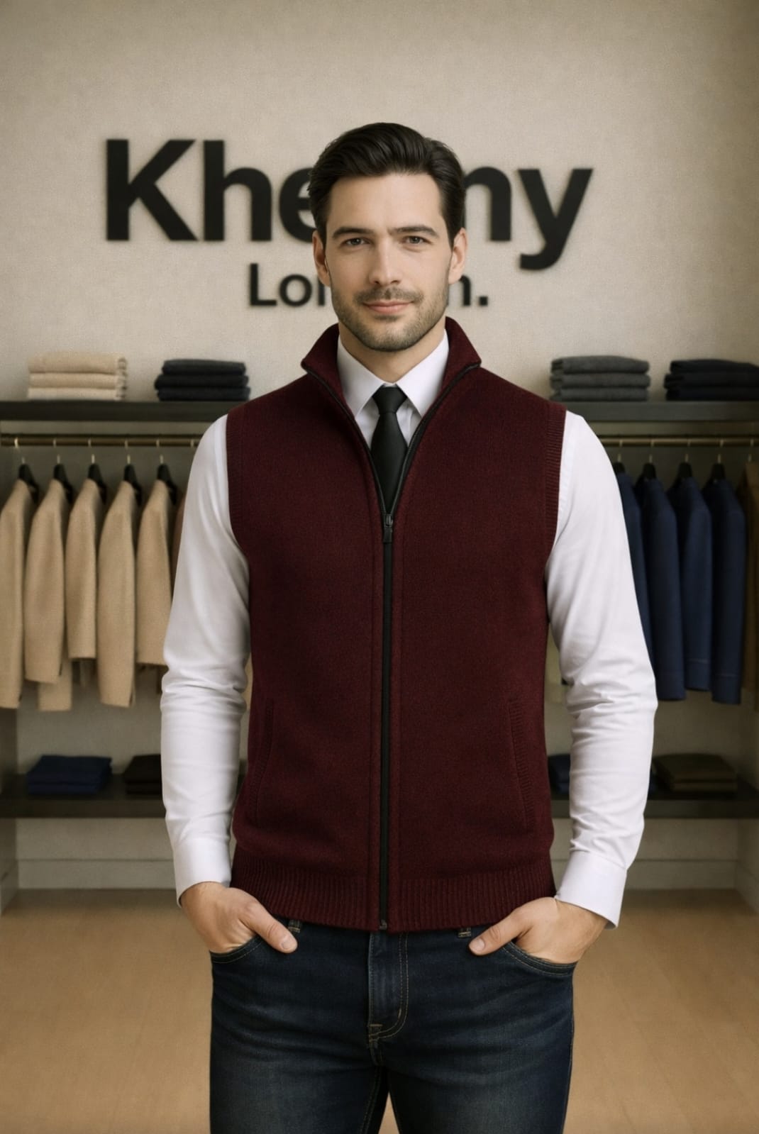 James – Men’s Elegant Full-Zip Vest