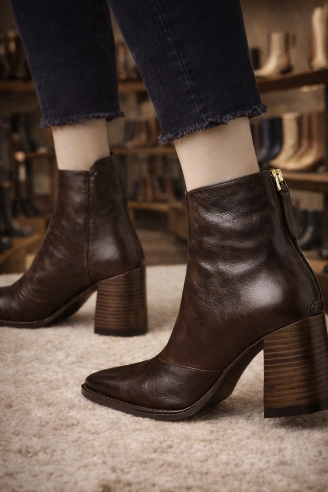 Charlotte – Luxury Mid-Heel Ankle Boots