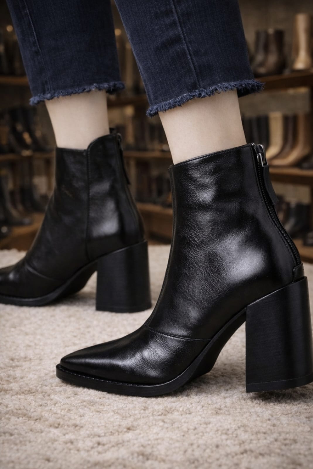 Charlotte – Luxury Mid-Heel Ankle Boots