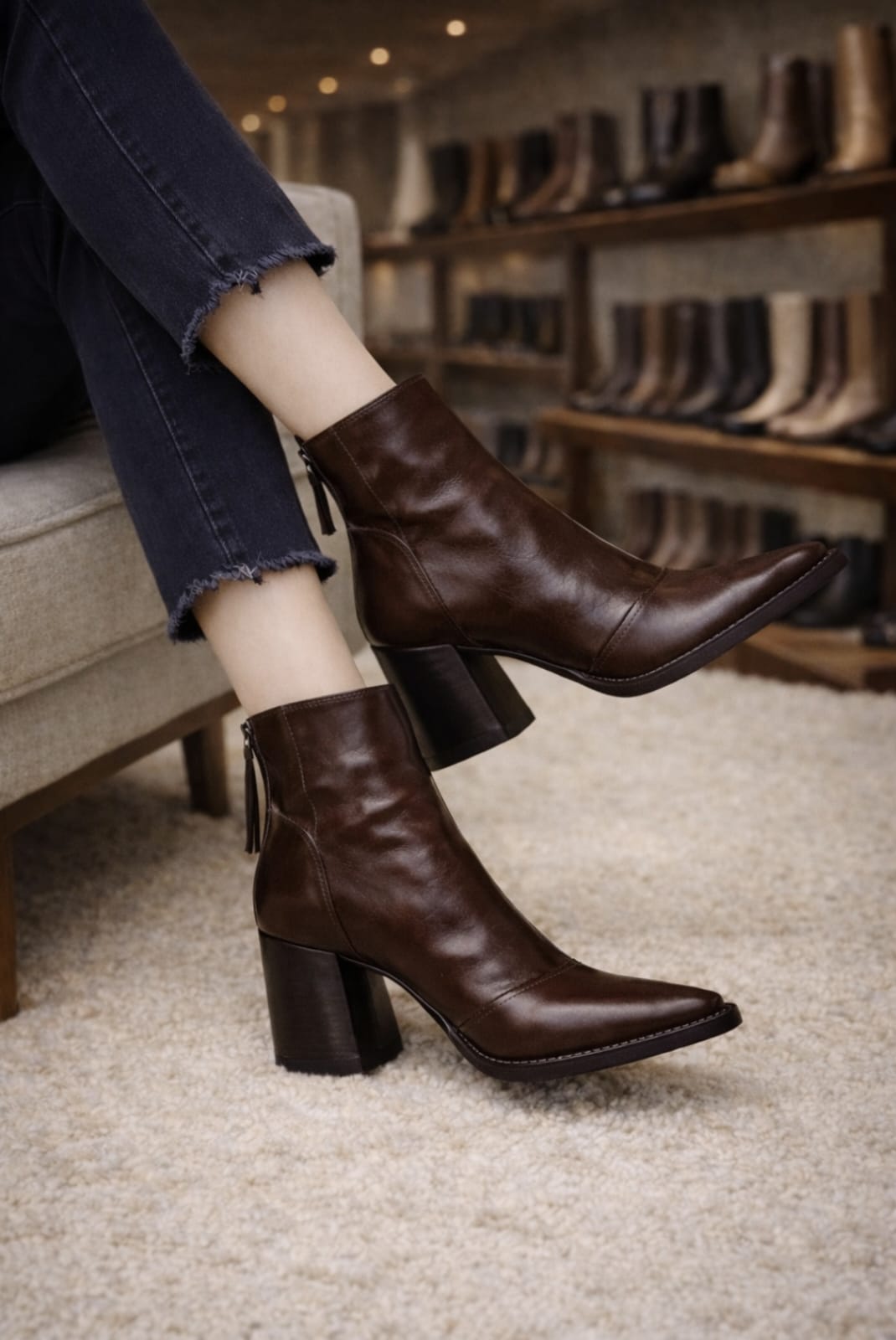 Charlotte – Luxury Mid-Heel Ankle Boots