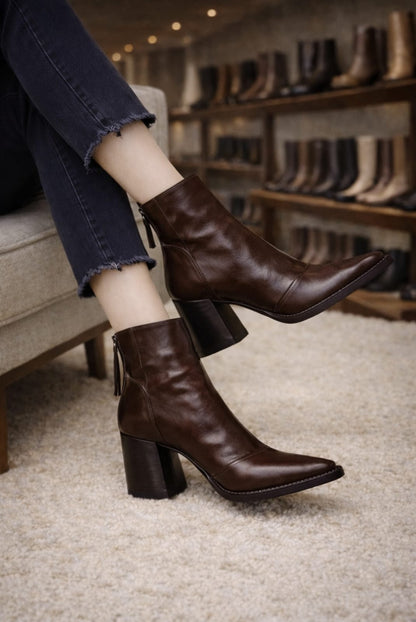 Charlotte – Luxury Mid-Heel Ankle Boots