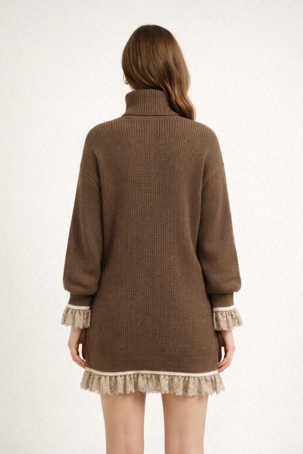 Amelia | Ruffled Knit Sweater Dress