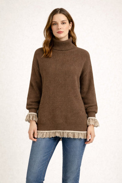 Amelia | Ruffled Knit Sweater Dress